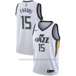 Maglia Utah Jazz Derrick Favors #15 Association 2017-18 Bianco