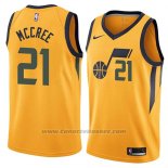 Maglia Utah Jazz Erik Mccree #21 Statement 2018 Giallo