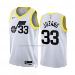 Maglia Utah Jazz Johnny Juzang #33 Association 2022-23 Bianco