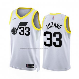 Maglia Utah Jazz Johnny Juzang #33 Association 2022-23 Bianco