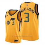 Maglia Utah Jazz Justin Wright Foreman #3 Statement 2019-20 Or