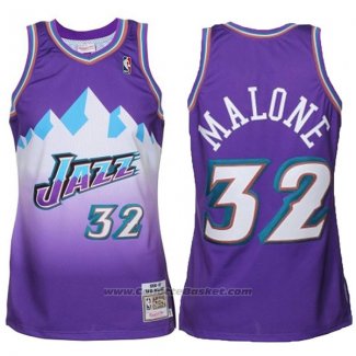 Maglia Utah Jazz Karl Malone #32 Retro Viola