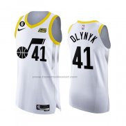 Maglia Utah Jazz Kelly Olynyk #41 Association Autentico 2022-23 Bianco