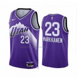 Maglia Utah Jazz Lauri Markkanen #23 Citta 2023-24 Viola