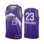 Maglia Utah Jazz Lauri Markkanen #23 Citta 2023-24 Viola
