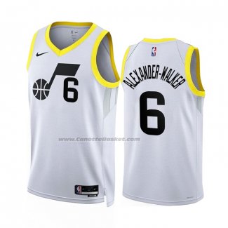 Maglia Utah Jazz Nickeil Alexander-Walker #6 Association 2022-23 Bianco