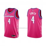 Maglia Washington Wizards Ish Smith #4 Citta 2022-23 Rosa