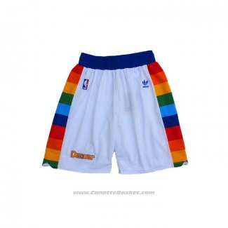 Pantaloncini Denver Nuggets Retro Bianco