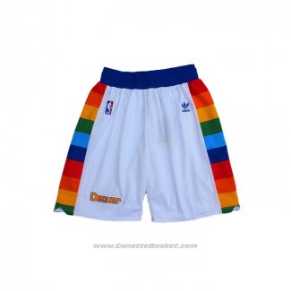 Pantaloncini Denver Nuggets Retro Bianco