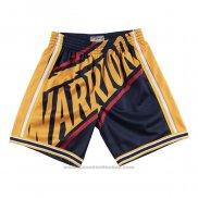 Pantaloncini Golden State Warriors Mitchell & Ness Big Face Blu