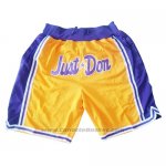 Pantaloncini Los Angeles Lakers Just Don Giallo
