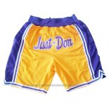 Pantaloncini Los Angeles Lakers Just Don Giallo