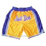 Pantaloncini Los Angeles Lakers Just Don Giallo