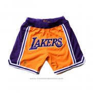 Pantaloncini Los Angeles Lakers Viola Giallo