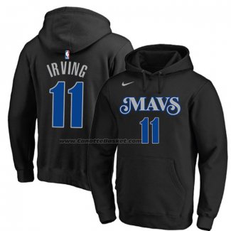 Felpa con Cappuccio Dallas Mavericks Kyrie Irving Citta 2023-24 Nero