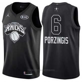 Maglia All Star 2018 New York Knicks Kristaps Porzingis #6 Nero