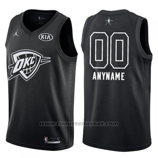 Maglia All Star 2018 Oklahoma City Thunder Nike Personalizzate Nero