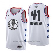 Maglia All Star 2019 Dallas Mavericks Dirk Nowitzki #41 Bianco