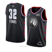 Maglia All Star 2019 Minnesota Timberwolves Karl Anthony Towns #32 Nero