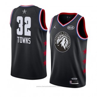 Maglia All Star 2019 Minnesota Timberwolves Karl Anthony Towns #32 Nero