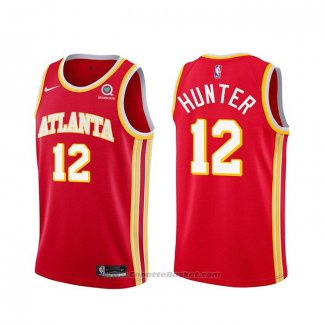 Maglia Atlanta Hawks De'Andre Hunter #12 Icon 2020-21 Rosso