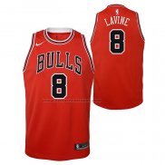 Maglia Bambino Chicago Bulls Zach Lavine #8 Icon Rosso