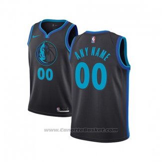 Maglia Bambino Dallas Mavericks Personalizzate Citta 2018-19 Blu