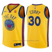 Maglia Bambino Golden State Warriors Stephen Curry #30 Citta Giallo