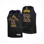 Maglia Bambino Los Angeles Lakers Jake Laravia No 12 Citta 2025-26 Nero