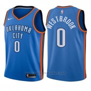 Maglia Bambino Oklahoma City Thunder Russell Westbrook #0 Icon 2017-18 Blu