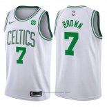 Maglia Boston Celtics Jaylen Brown #7 2017-18 Bianco