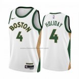 Maglia Boston Celtics Jrue Holiday #4 Citta 2023-24 Bianco