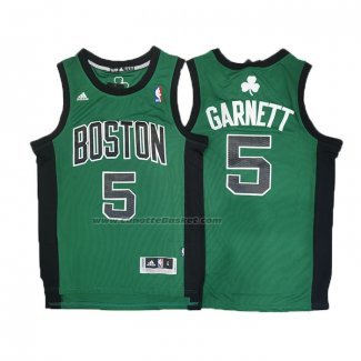 Maglia Boston Celtics Kevin Garnett #5 2010-13 Verde