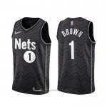 Maglia Brooklyn Nets Bruce Brown #1 Earned 2020-21 Nero