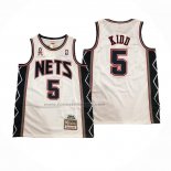 Maglia Brooklyn Nets Jason Kidd #5 Mitchell & Ness 2006-07 Bianco