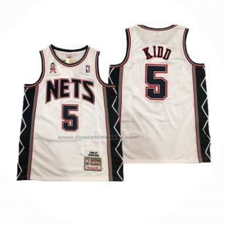 Maglia Brooklyn Nets Jason Kidd #5 Mitchell & Ness 2006-07 Bianco