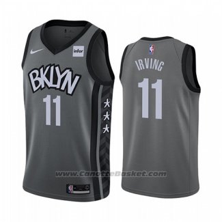 Maglia Brooklyn Nets Kyrie Irving #11 Statement 2019-20 Grigio