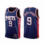 Maglia Brooklyn Nets Timothe Luwawu-cabarrot NO 9 Citta 2021-22 Blu