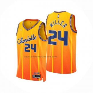 Maglia Charlotte Hornets Brandon Miller No 24 Citta 2025-26 Arancione