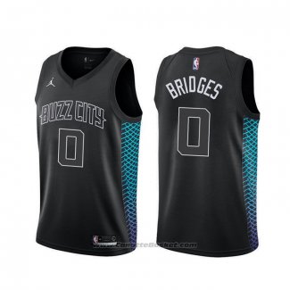 Maglia Charlotte Hornets Miles Bridges #0 Citta Nero