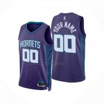 Maglia Charlotte Hornets Personalizzate Statement 2024-25 Viola