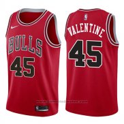 Maglia Chicago Bulls Denzel Valentine #45 Icon 2017-18 Rosso