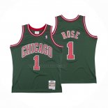 Maglia Chicago Bulls Derrick Rose #1 Mitchell & Ness 2008-09 Verde2
