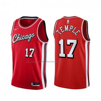 Maglia Chicago Bulls Garrett Temple NO 17 Citta 2021-22 Rosso