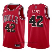 Maglia Chicago Bulls Robin Lopez #42 Icon 2017-18 Rosso