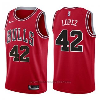 Maglia Chicago Bulls Robin Lopez #42 Icon 2017-18 Rosso