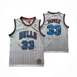 Maglia Chicago Bulls Scottie Pippen No 33 Mitchell & Ness 1997-98 Bianco1