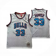 Maglia Chicago Bulls Scottie Pippen No 33 Mitchell & Ness 1997-98 Bianco1