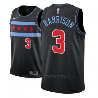 Maglia Chicago Bulls Shaquille Harrison #3 Citta 2018-19 Nero