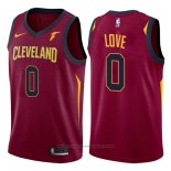 Maglia Cleveland Cavaliers Kevin Love #0 2017-18 Rosso